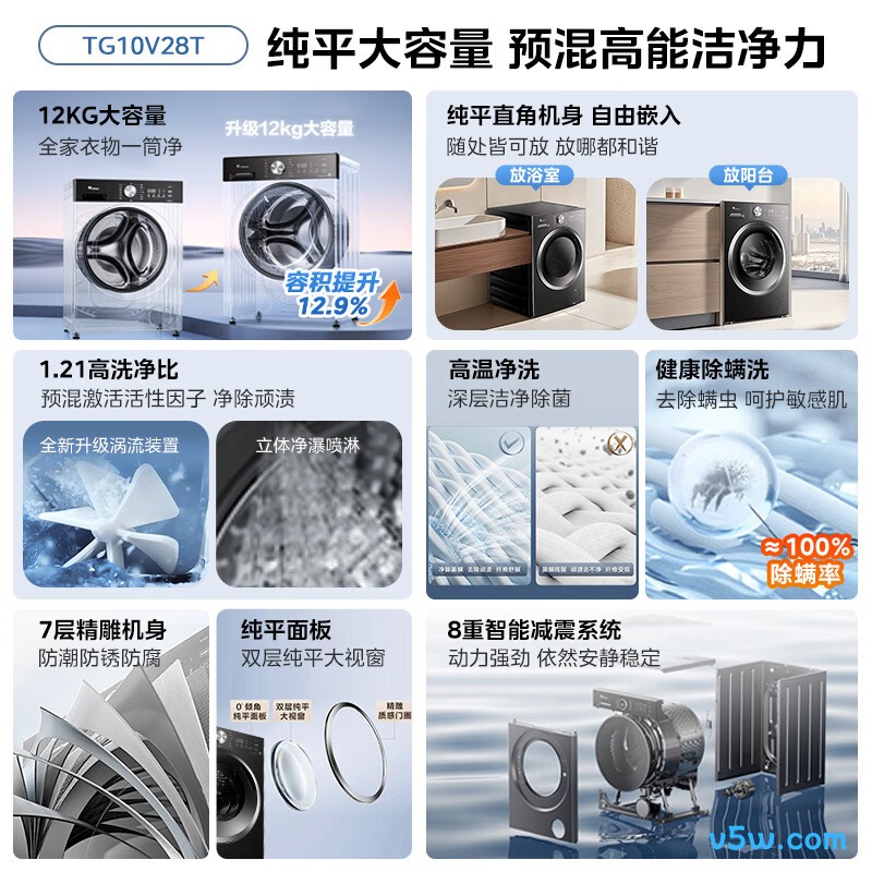 小天鹅TG12V28T洗衣机图片