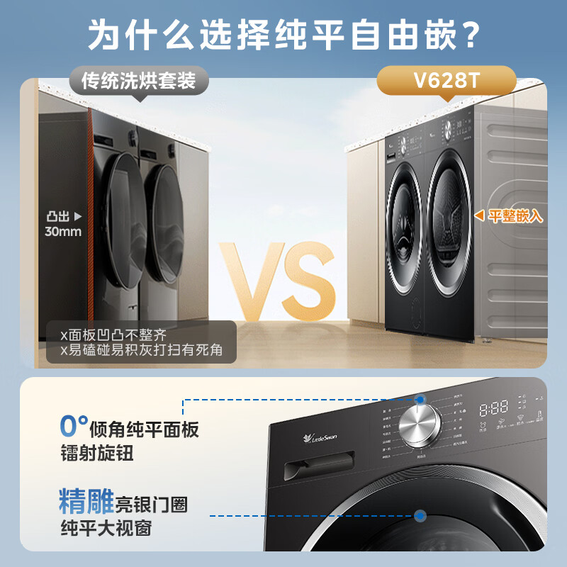 小天鹅TG10V628T+TH10VH28T洗衣机图片
