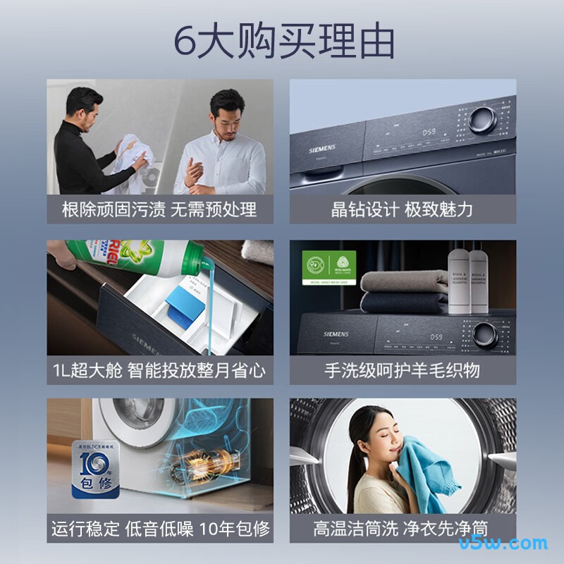 西门子WG52H2X10洗衣机图片