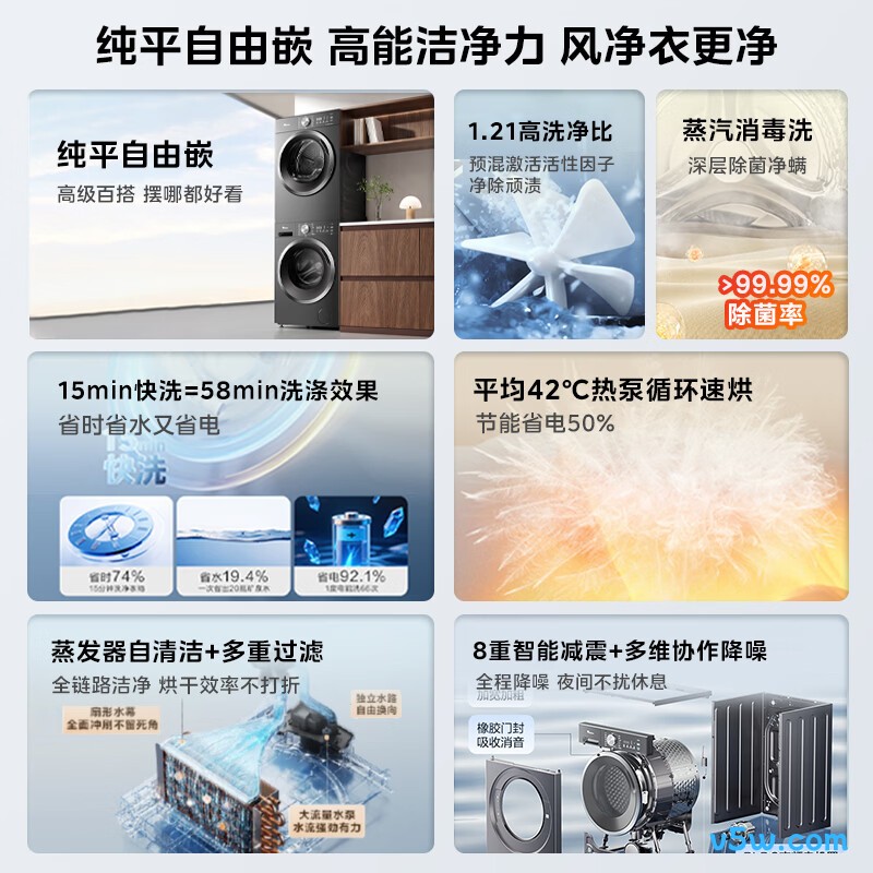 小天鹅TG10V28T+VH28T洗衣机图片