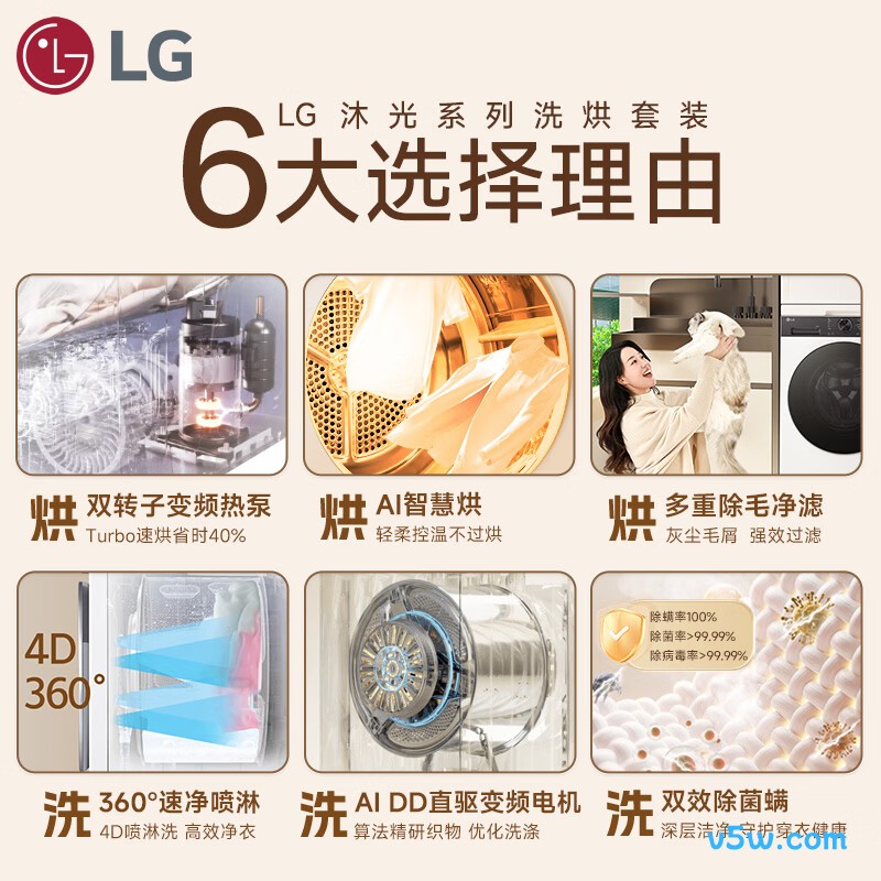 LG-FW12X5WB2+DH10X5WB2洗衣机图片