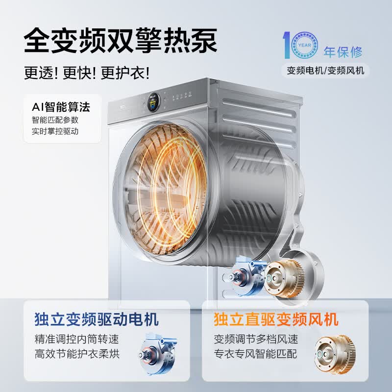TCL-G120T7R-DIS+H100T7R-BS洗衣机图片