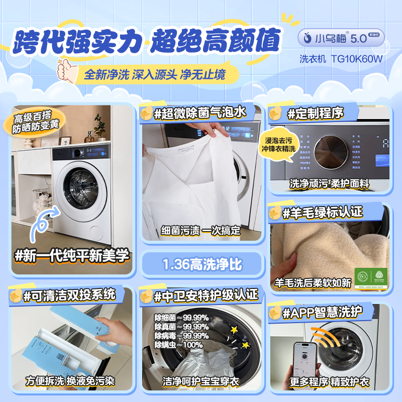 小天鹅TG10K60W洗衣机图片