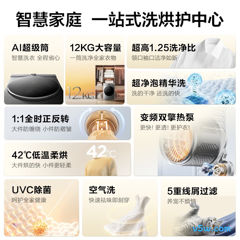 TCL-G120T7R-DIS+H100T7R-BS洗衣机图片