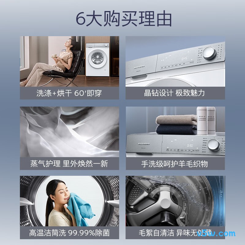 西门子WN52B2U08W洗衣机图片