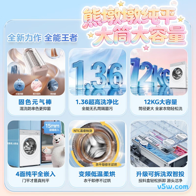 美的MD12F1洗衣机图片