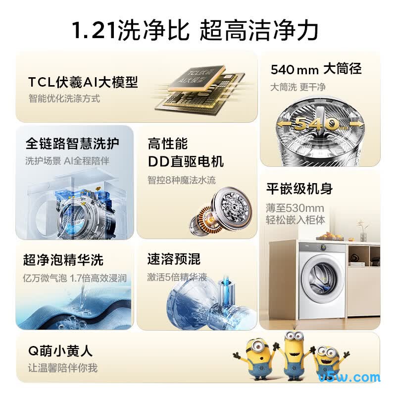 TCL-G100T7R-HDI洗衣机图片