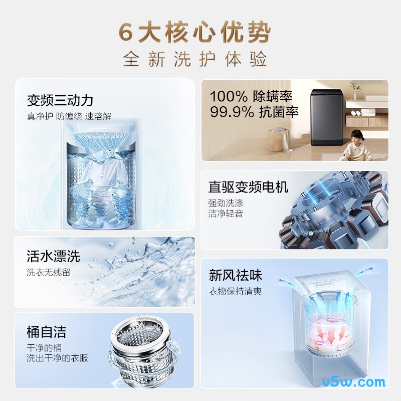 TCL-B100V6W-DP洗衣机图片