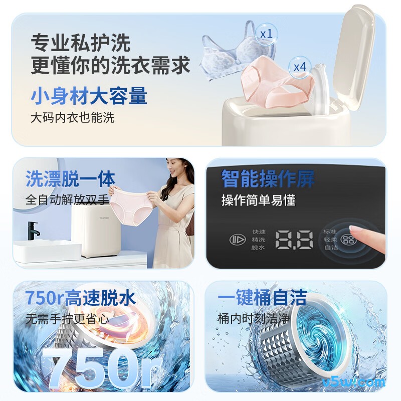 苏泊尔SDBX5W-C17洗衣机图片