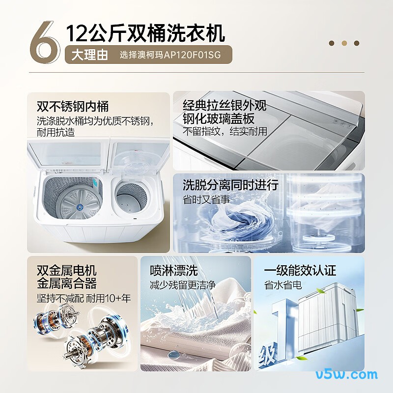 澳柯玛AP120F01SG洗衣机图片