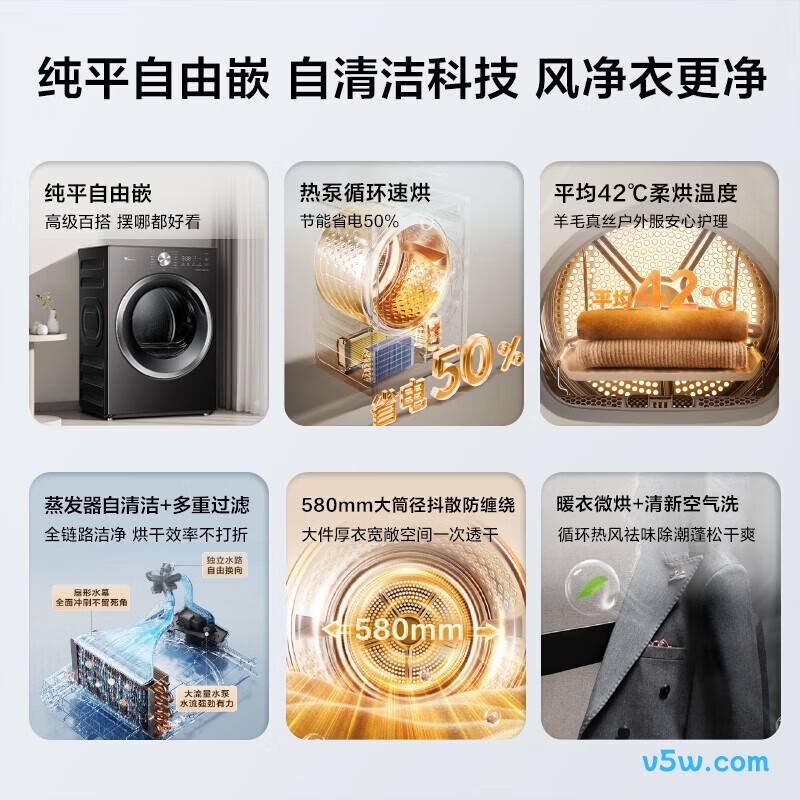 小天鹅TG10V22P+VH28T洗衣机图片