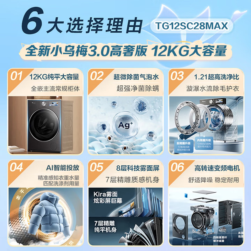 小天鹅TG12SC28MAX洗衣机图片