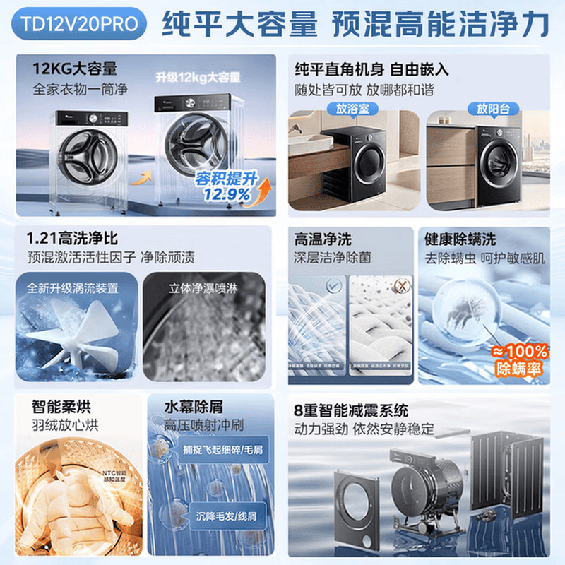 小天鹅TD12V20PRO洗衣机图片