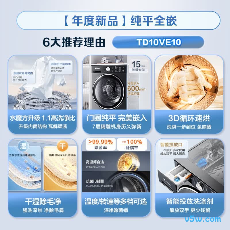 小天鹅TD10VE10洗衣机图片