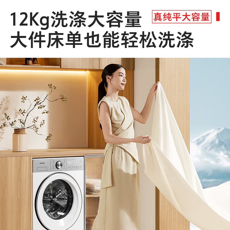 东芝DG-12T18BW洗衣机图片