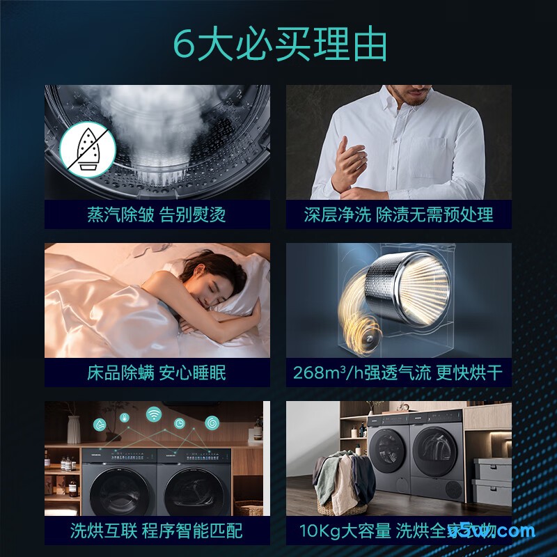 西门子WG54K7D80W洗衣机图片