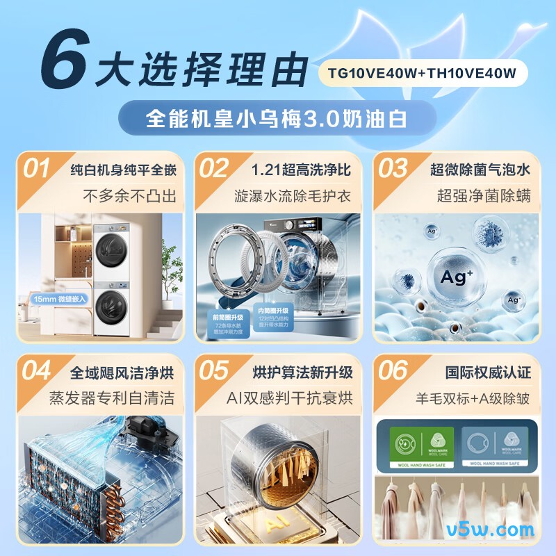小天鹅TG10VE40W+40W洗衣机图片