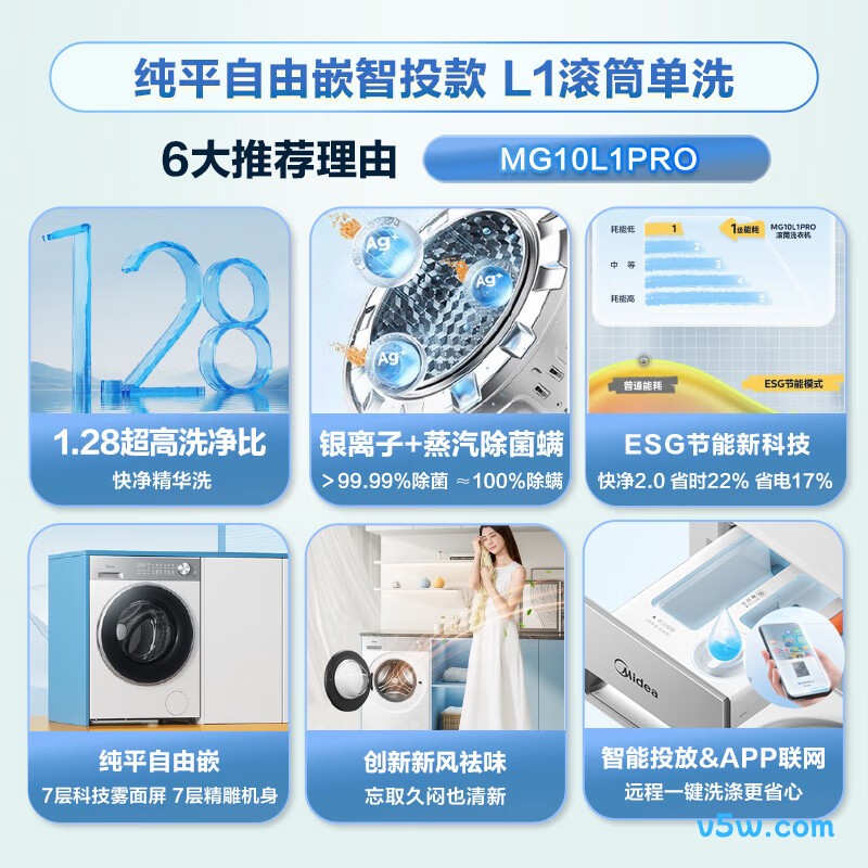 美的MG10L1PRO洗衣机图片