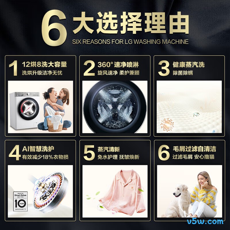 LG-FCW12D4WA洗衣机图片