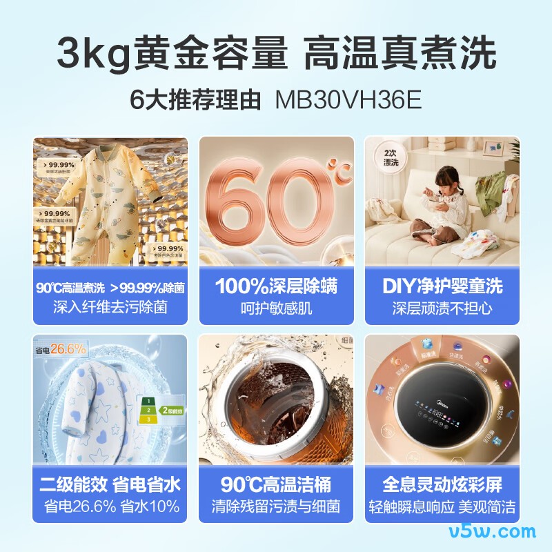 美的MB30VH36E洗衣机图片