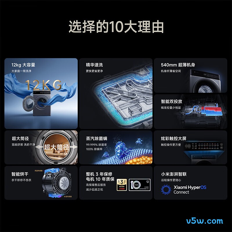 小米XHQG120MJ303洗衣机图片
