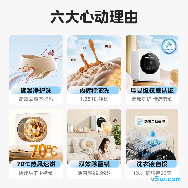 美的MND12VD1E洗衣机图片