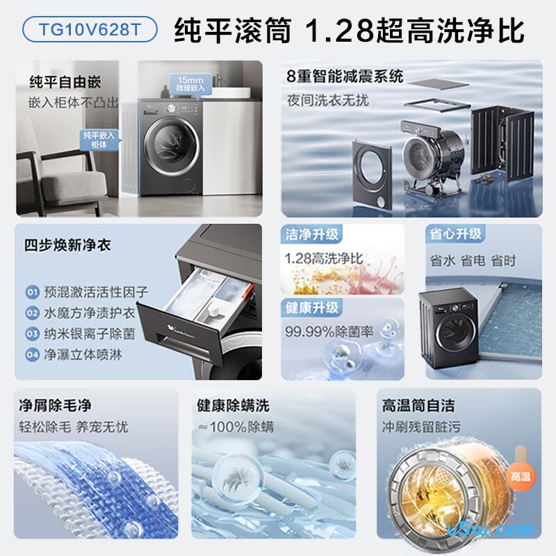 小天鹅TG10V628T洗衣机图片