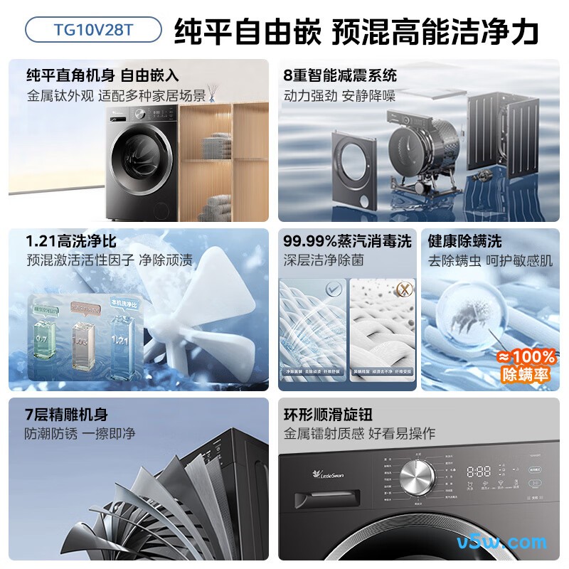 小天鹅TG10V28T洗衣机图片