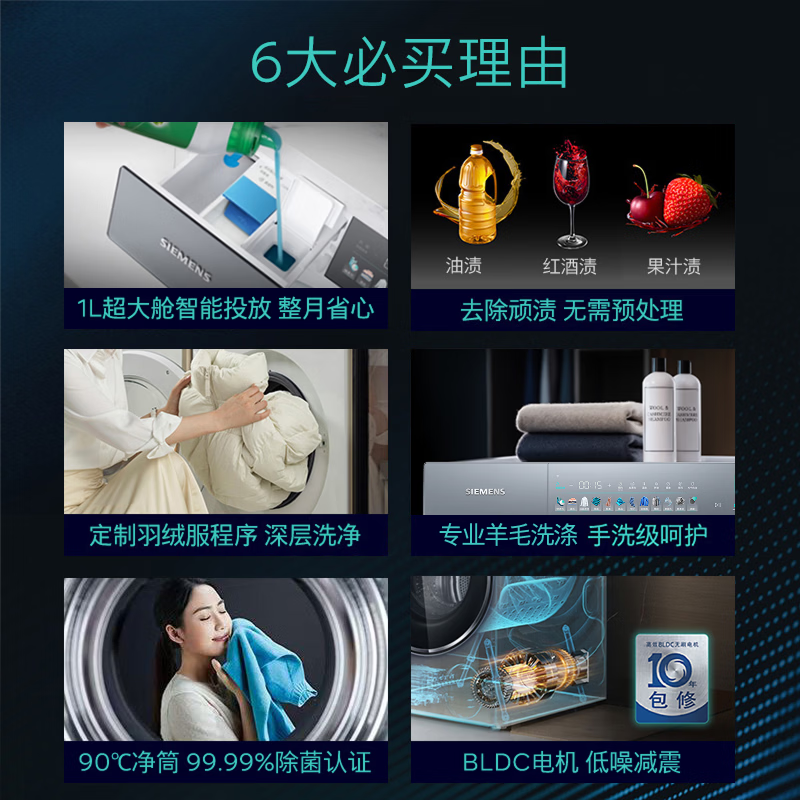 西门子WG52J7I00W洗衣机图片