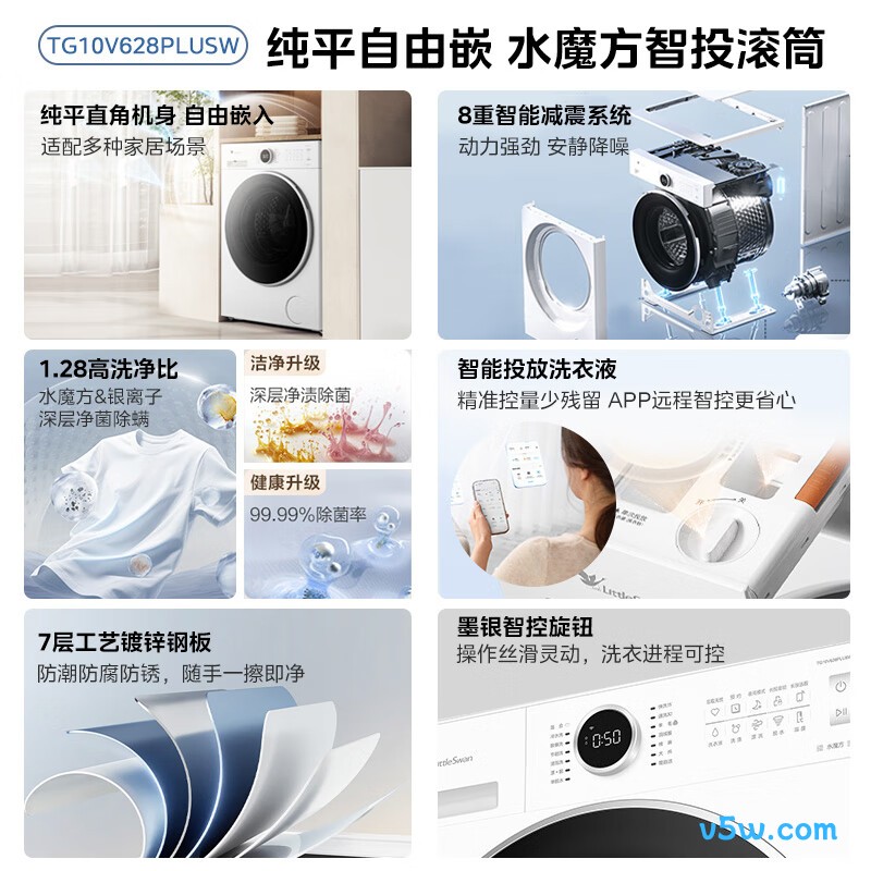 小天鹅TG10V628PLUSW洗衣机图片