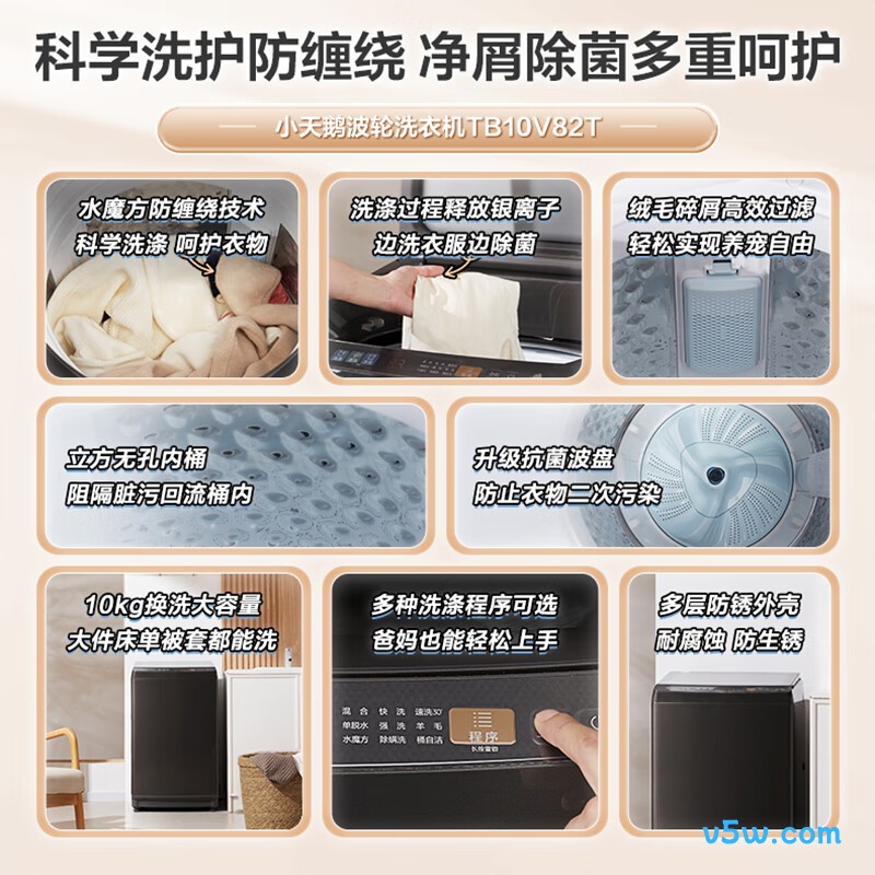 小天鹅TB10V82T洗衣机图片