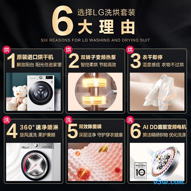 LG-FCW10Y4WA+RH10V9AV2WR洗衣机图片