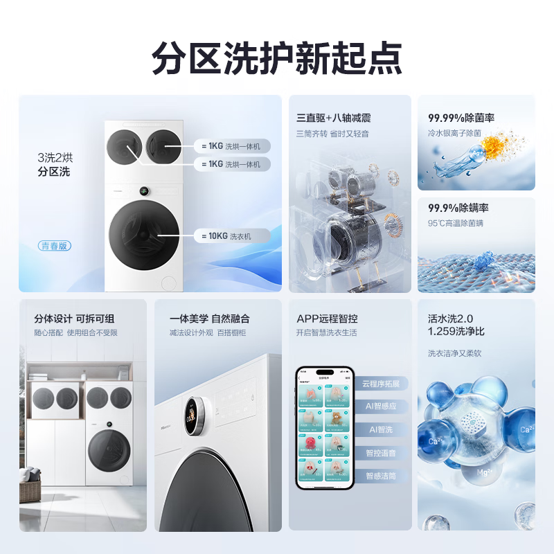 海信WF100E6Q-1+WV20W洗衣机图片