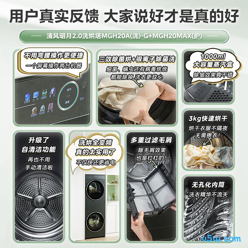 美的MGH20A-G+MAX洗衣机图片