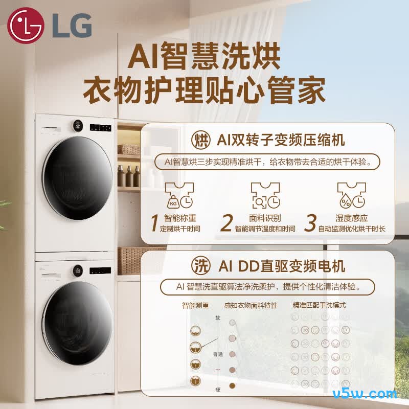 LG-FCB12Y2CC+RH10X75V3N洗衣机图片