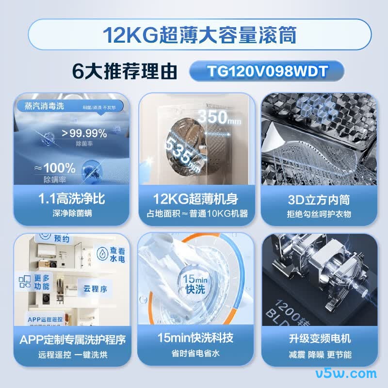 小天鹅TG120V098WDT洗衣机图片