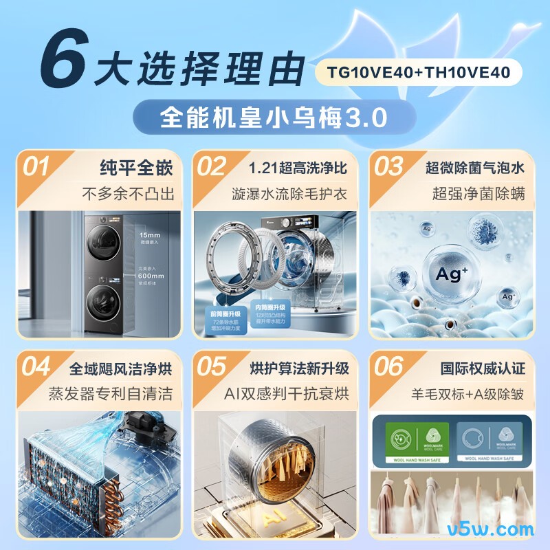 小天鹅TG10VE40+VE40洗衣机图片