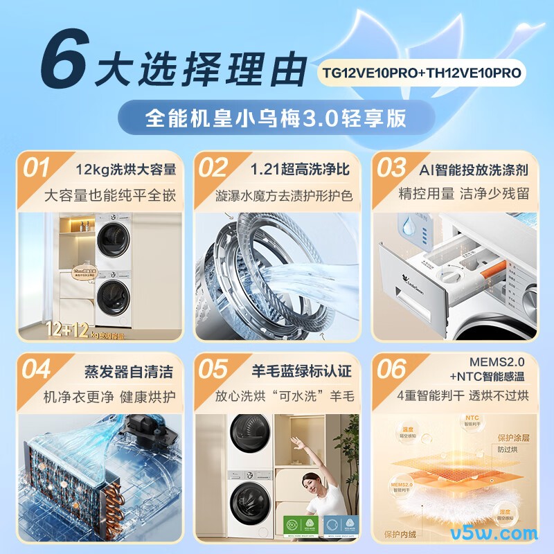 小天鹅TG12VE10PRO+10PRO洗衣机图片