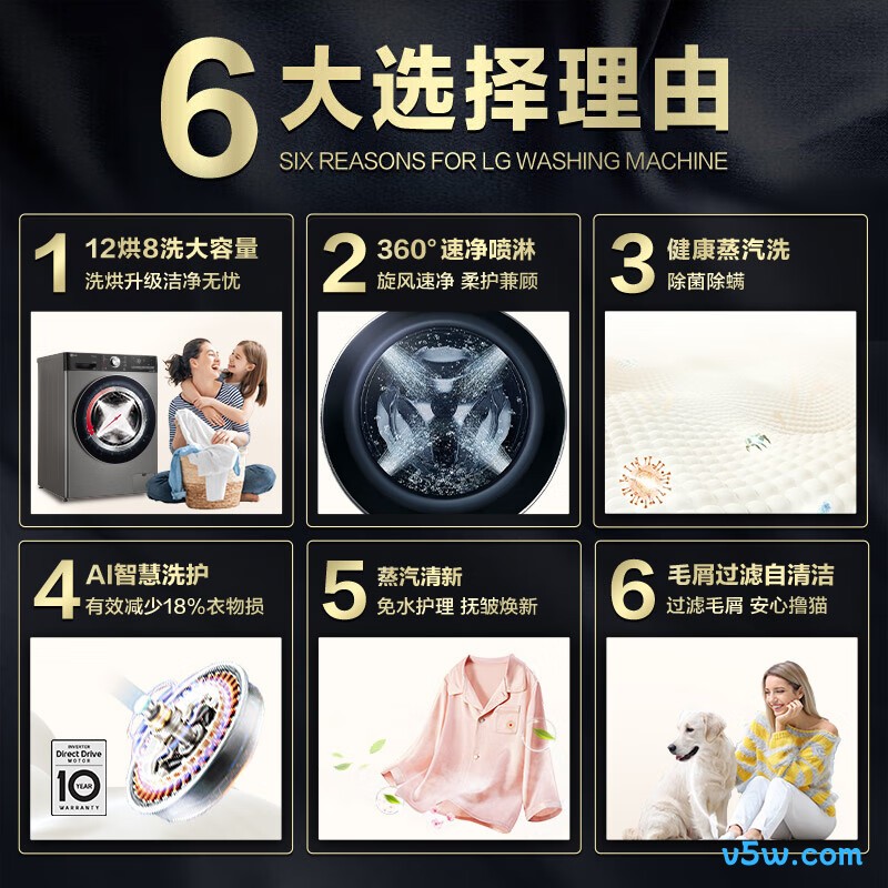 LG-FCW12D4PA洗衣机图片