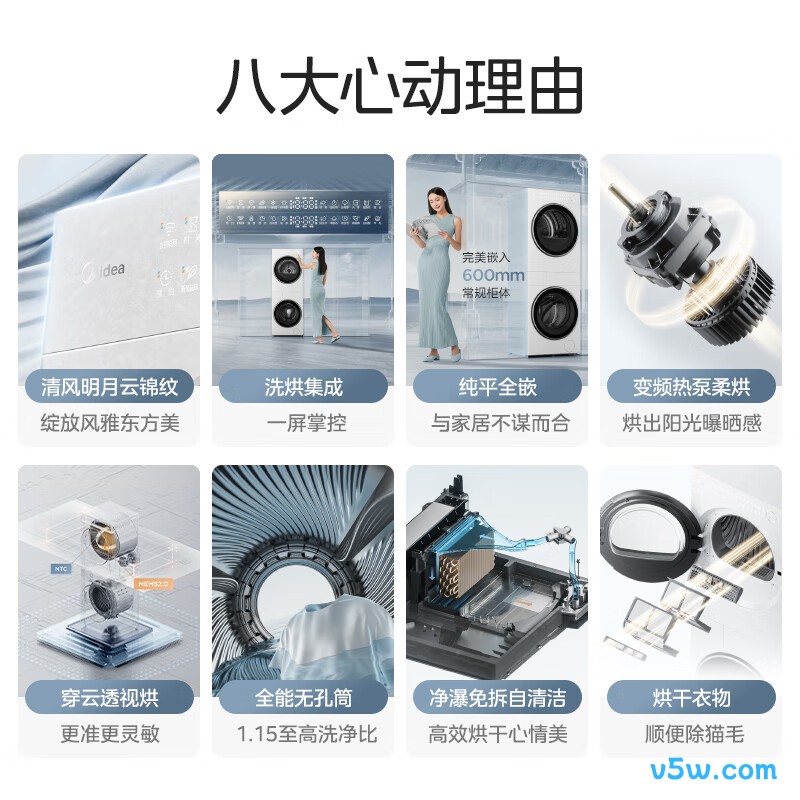 美的MGH20AIR-W洗衣机图片