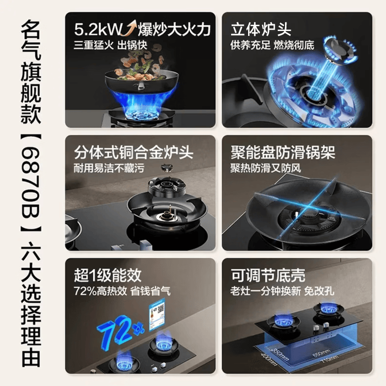 名气Q10+6870+X101A油烟机图片