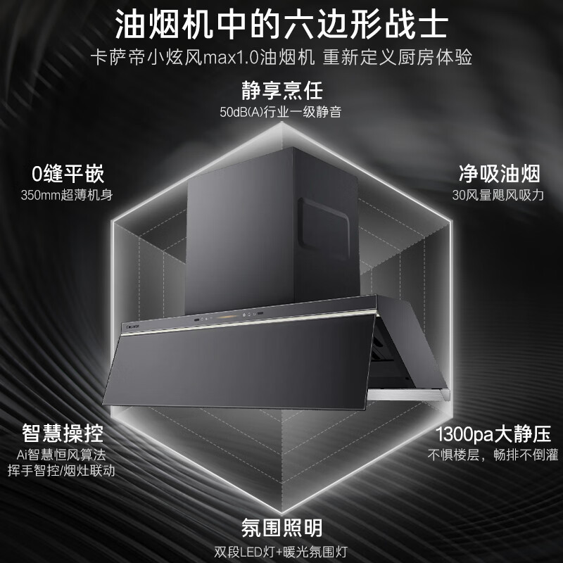 卡萨帝Y5S灰油烟机图片