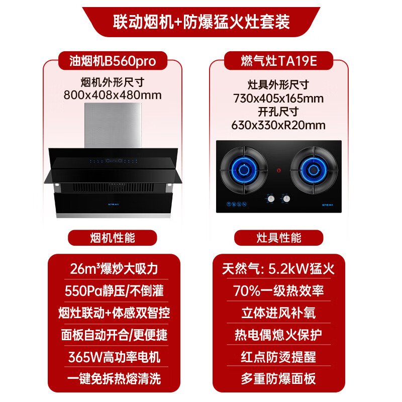 森太B560Pro+TA19E油烟机图片