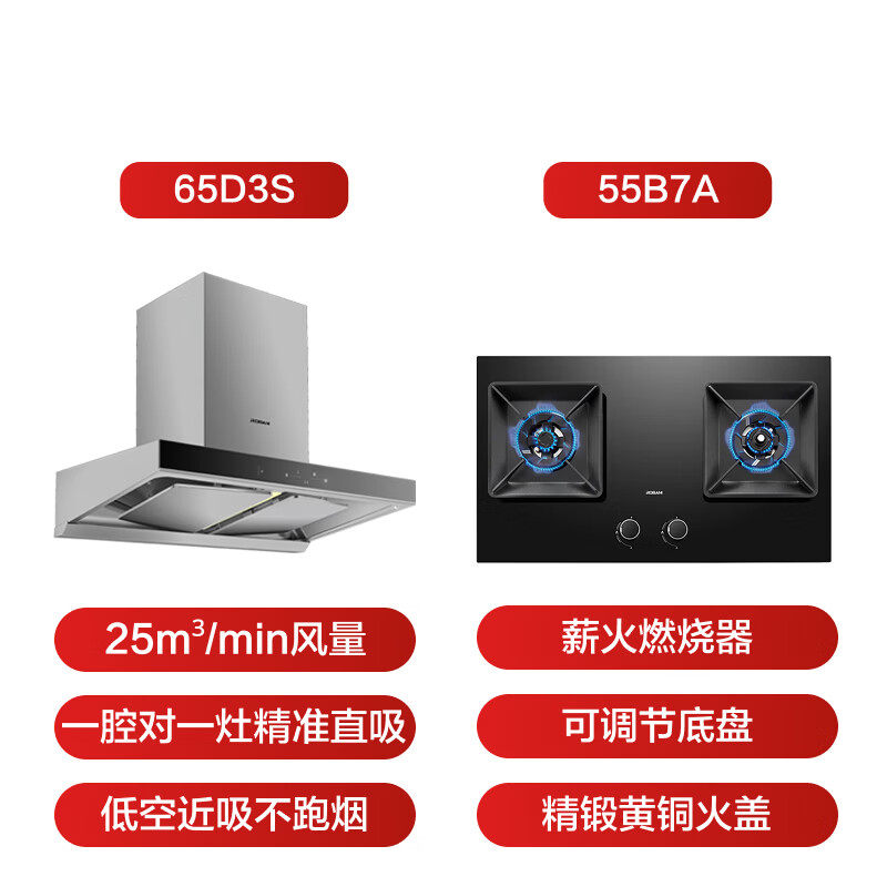 老板65D3S+55B7AT油烟机图片