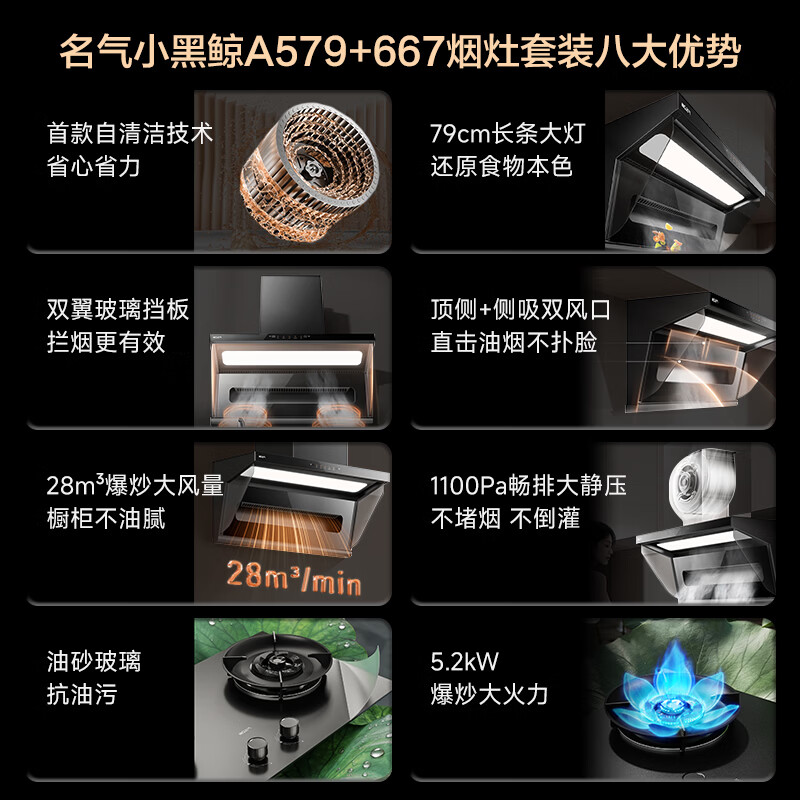 名气A579+667B油烟机图片