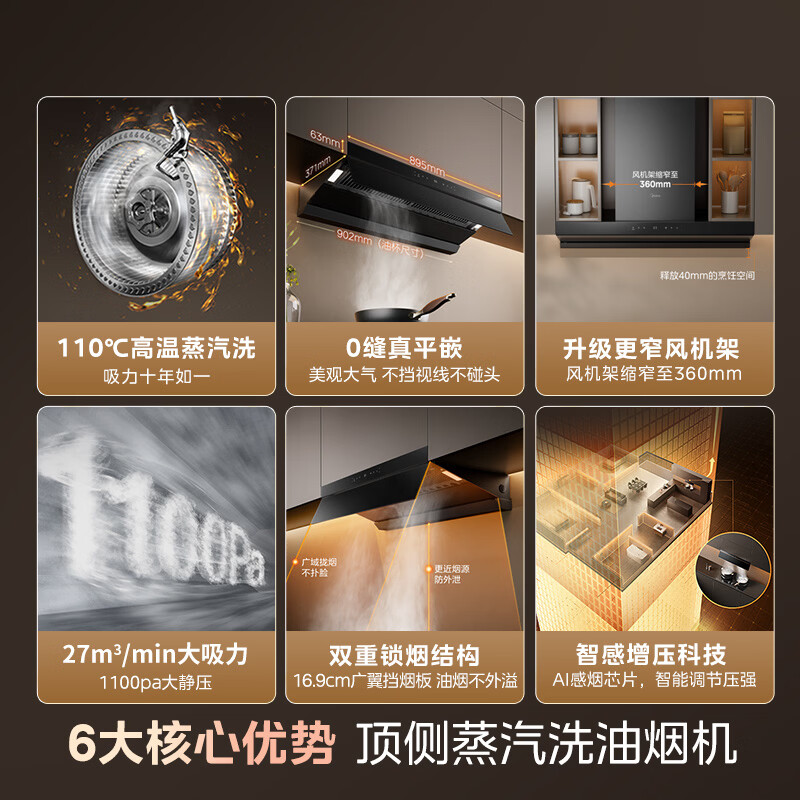 美的AK7 PRO M+NH529油烟机图片