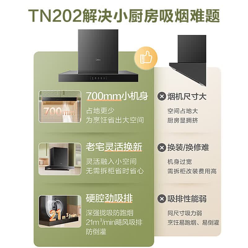 美的TN202+Q217B油烟机图片