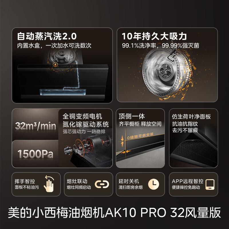美的AK10 PRO+AK7油烟机图片