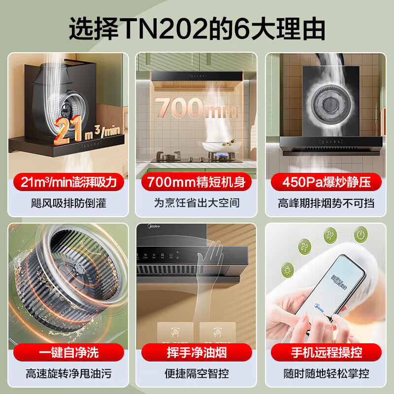 美的TN202+Q217B油烟机图片