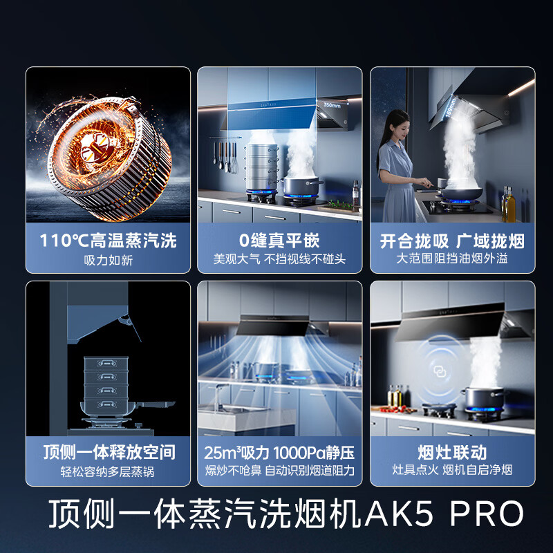 美的AK5 PRO+AK11油烟机图片